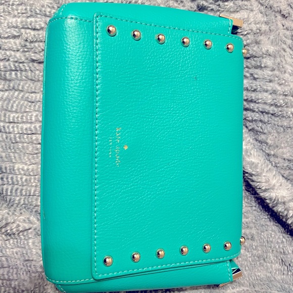 Teal studded Kate Spade crossbody - Picture 1 of 3